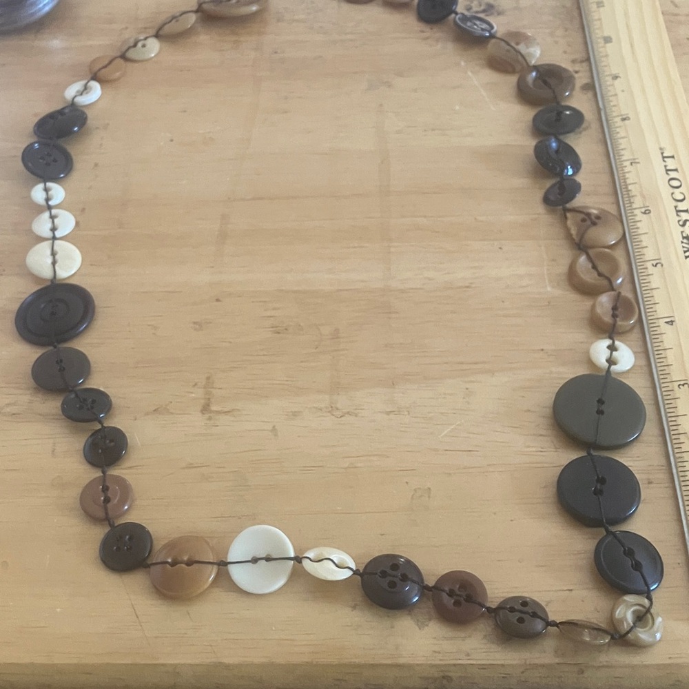 Brown and Black Button Necklace